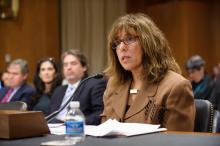 Anat Bar-Cohen tells the committee about her experience caring for her parents, who were both Holocaust survivors.